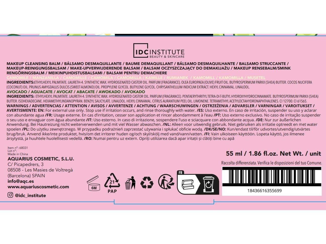 B&Aacute;LSAMO IDC INSTITUTE LIMPEZA FACIAL SKIN FOOD image number 1