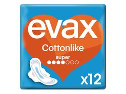 Pensos Higiénicos Cottonlike Super Plus Com Abas Evax 12 un