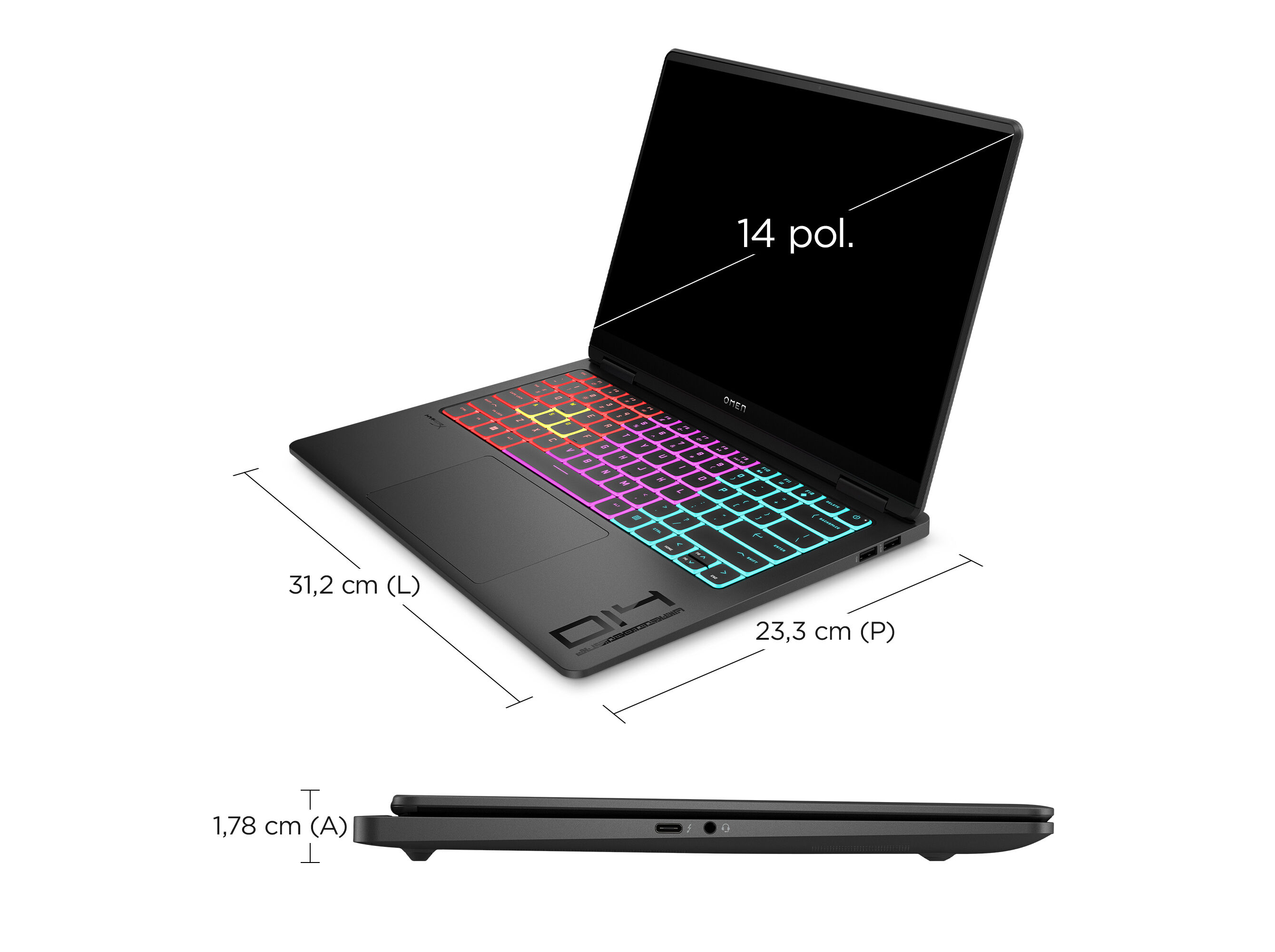 PORT&Aacute;TIL GAMING HP OMEN 14-FB0006NP 14" ULTRA9/32G/1TB image number 5