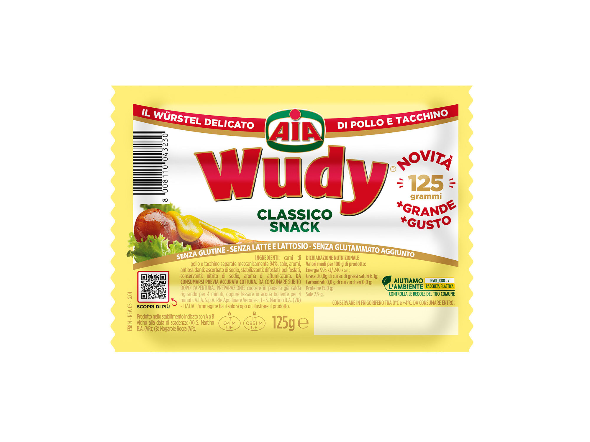 SALSICHA WUDY FRANGO E PERU 125 G image number 0