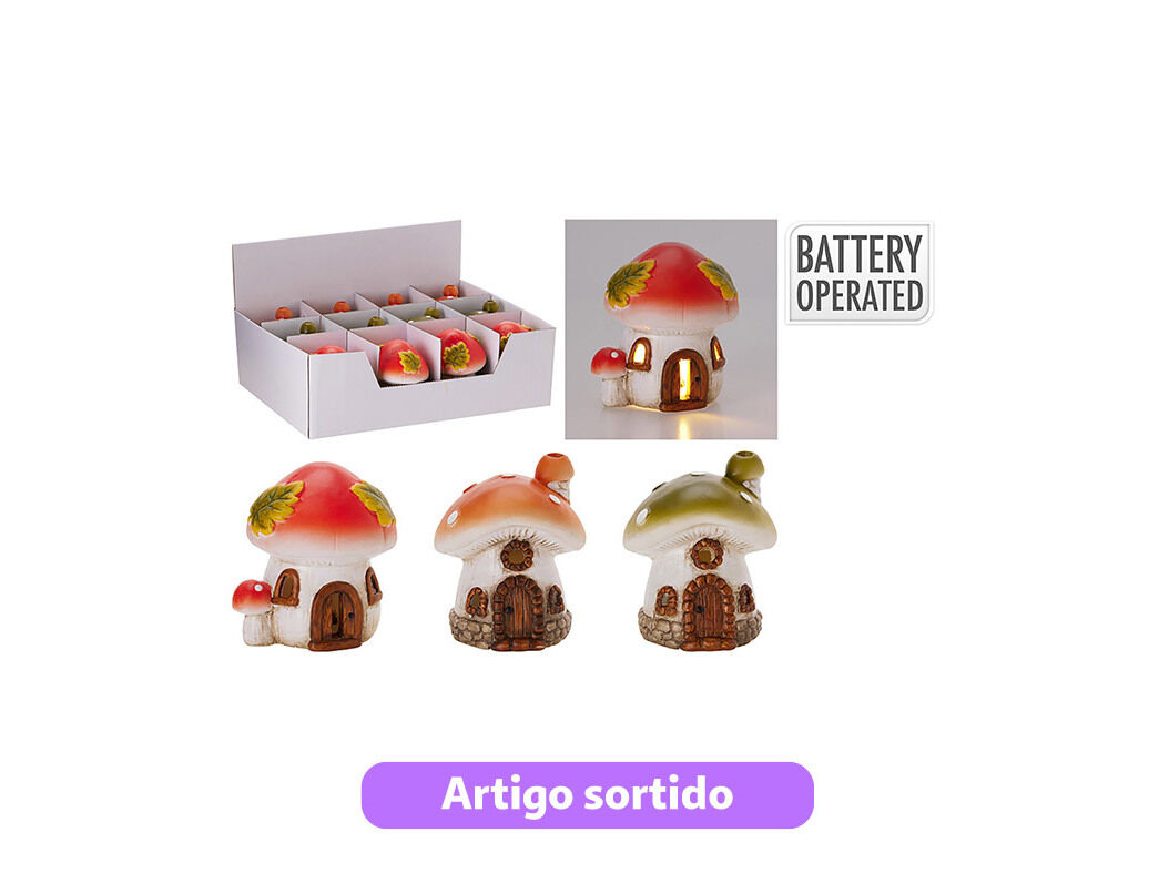 COGUMELO LED 8X7X9 CM MODELOS SORTIDOS image number 0