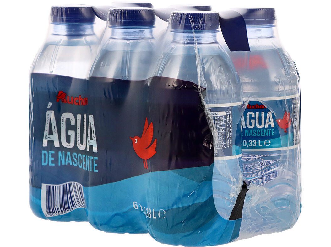&Aacute;GUA DE NASCENTE AUCHAN 6X0.33L