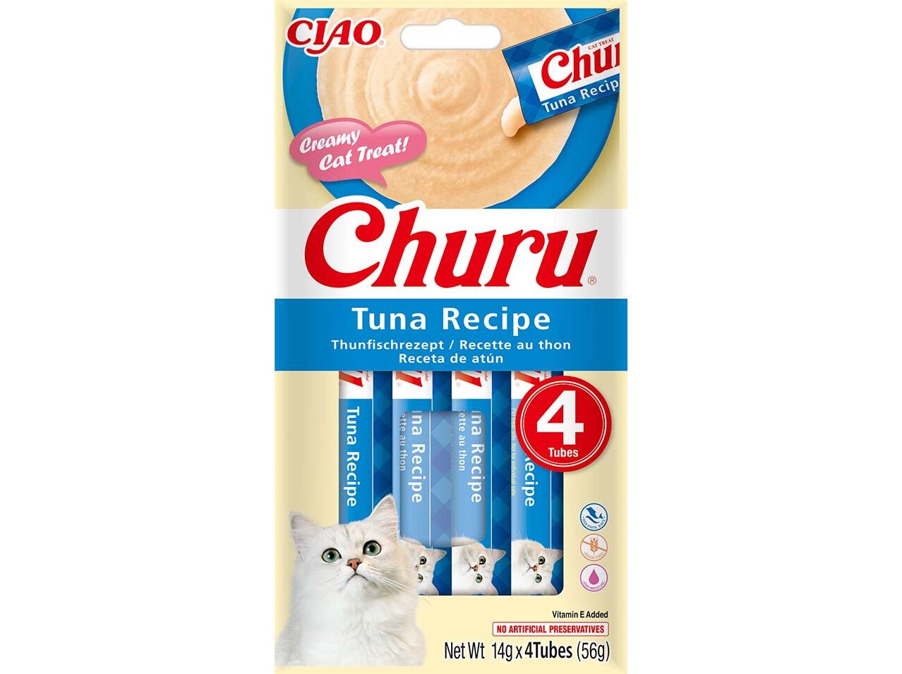 SNACK PARA GATO CIAO CHURU ATUM 4X14G image number 0