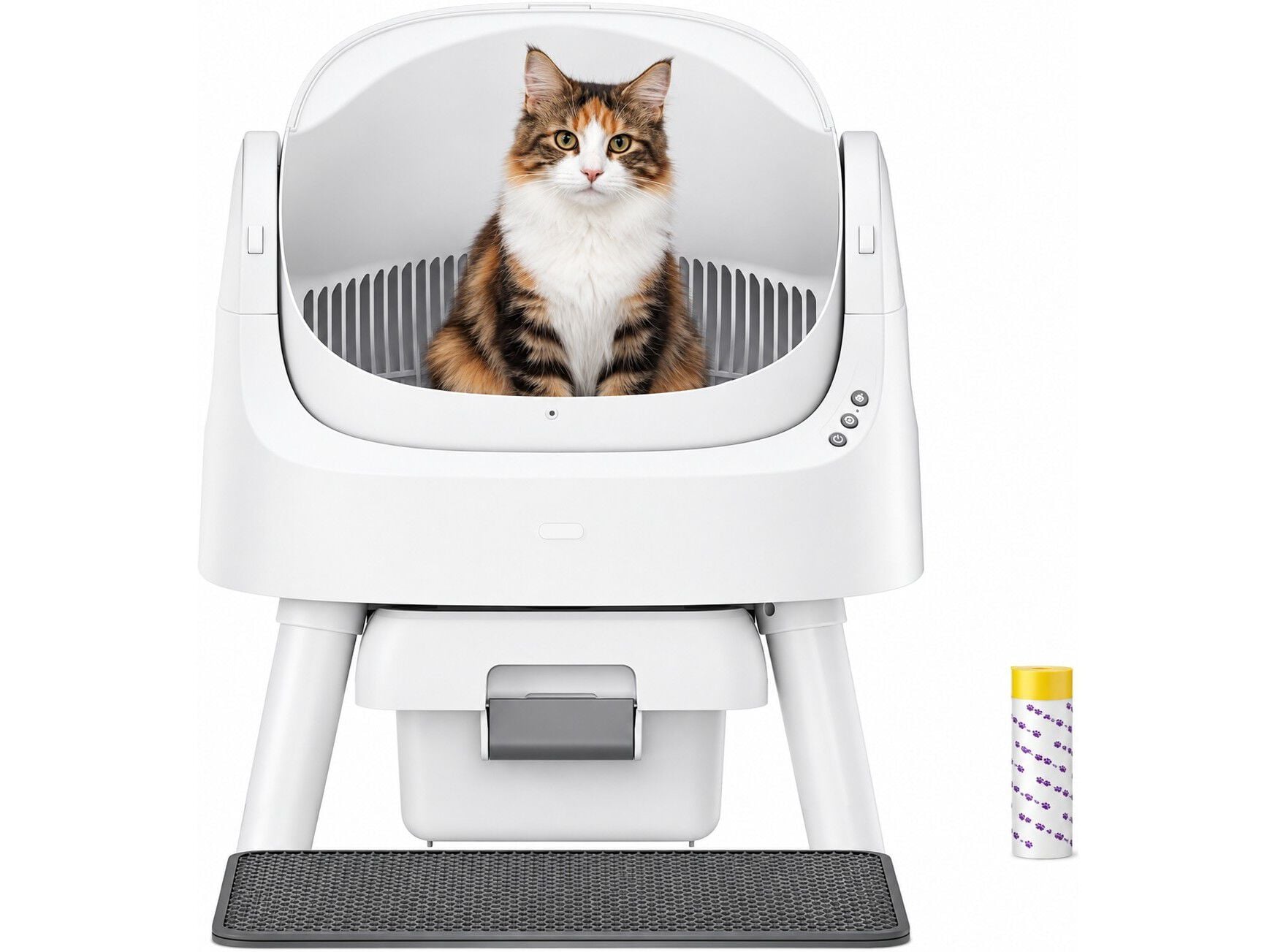 CAIXA DE AREIA PARA GATOS PETPIVOT AUTOLIMPEZA AS12 BRANCO 61X54X52CM