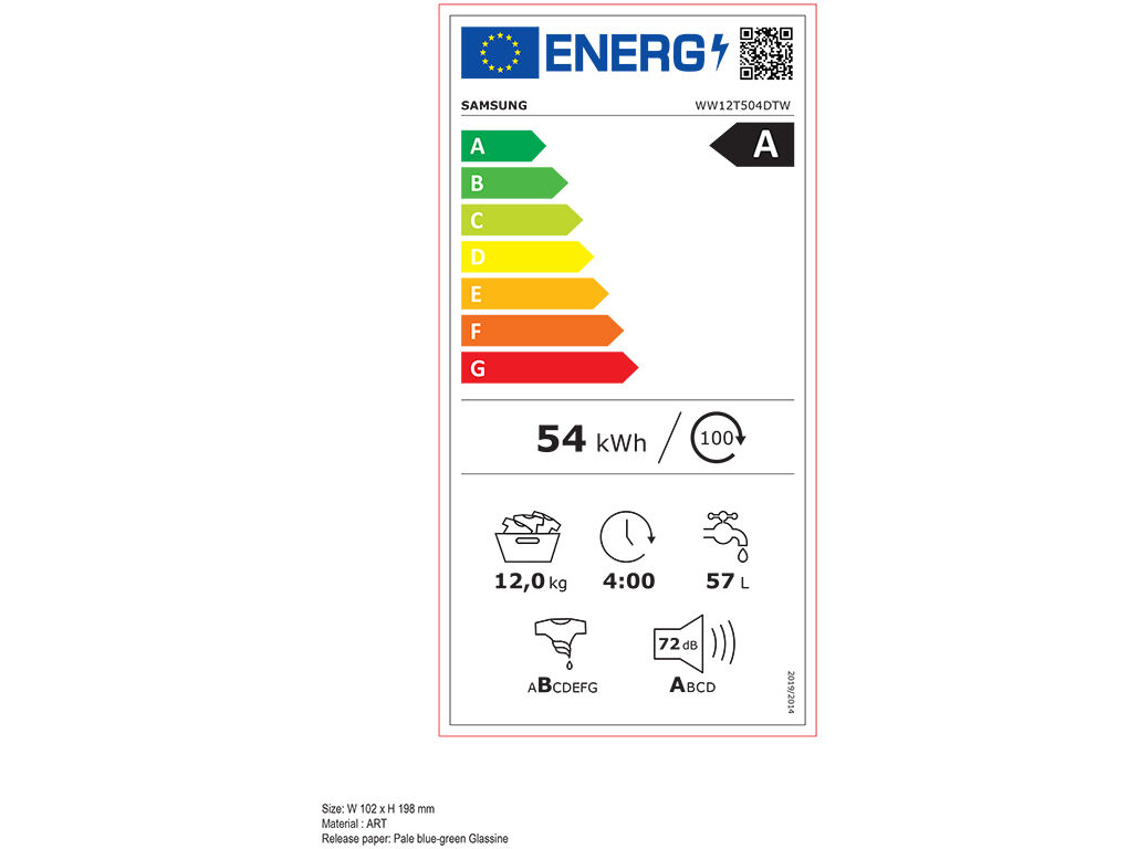 M&Aacute;QUINA DE LAVAR ROUPA SAMSUNG WW12T504DTW/S3 - BRANCO A 12KG image number 4