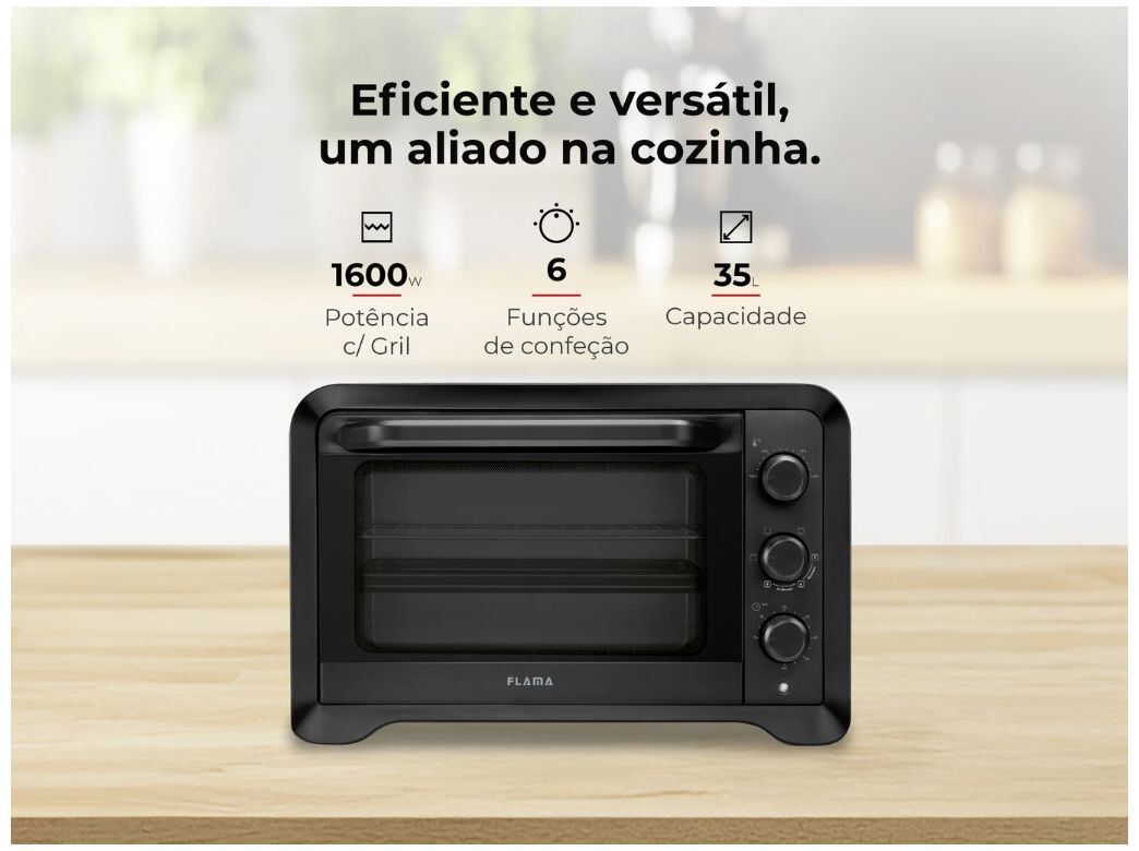 MINI FORNO FLAMA 1537FL 1600W 35LT image number 1