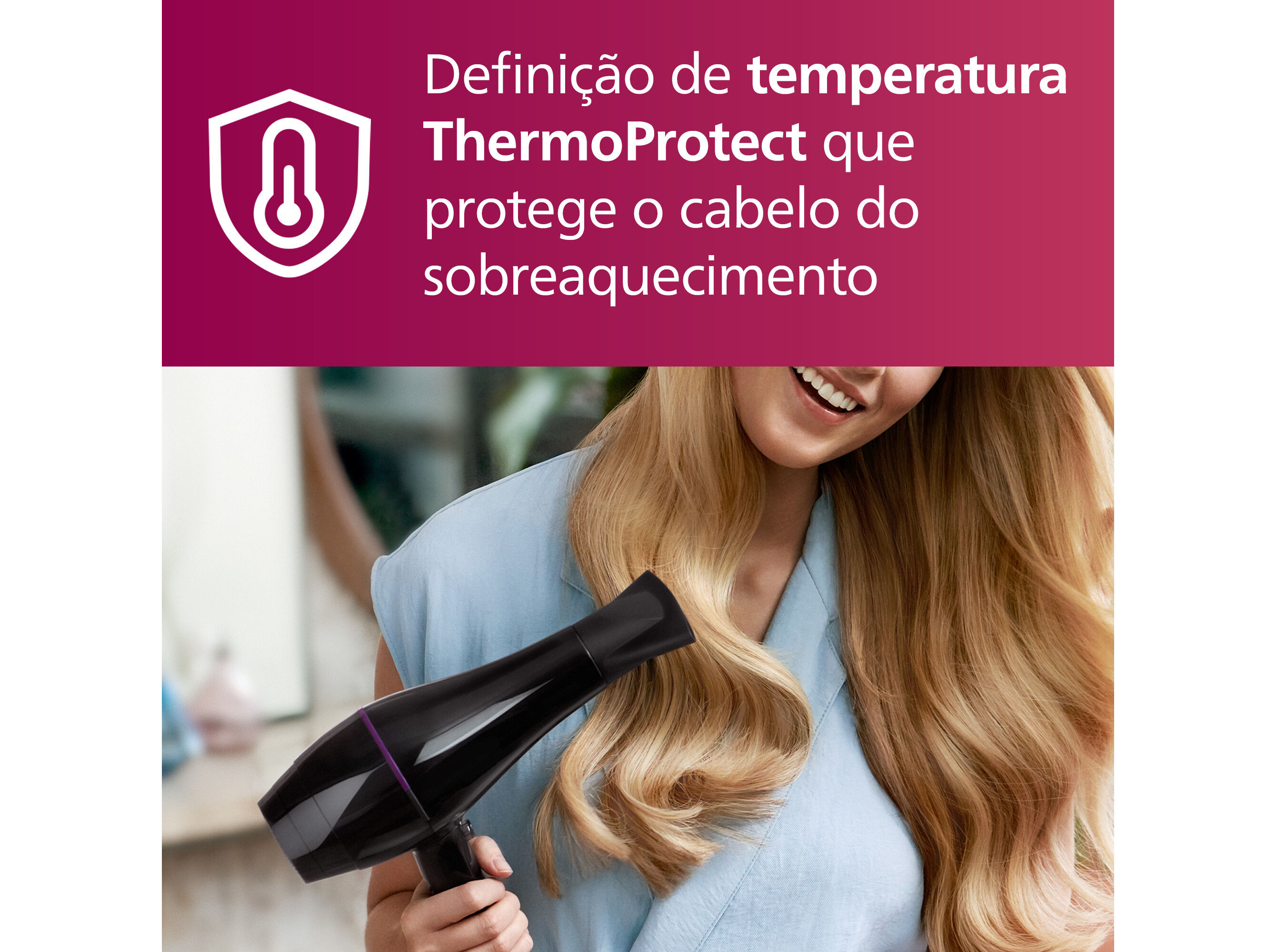 SECADOR DE CABELO PHILIPS BHD274/00 DRYCARE PROFISSIONAL 2200W image number 4