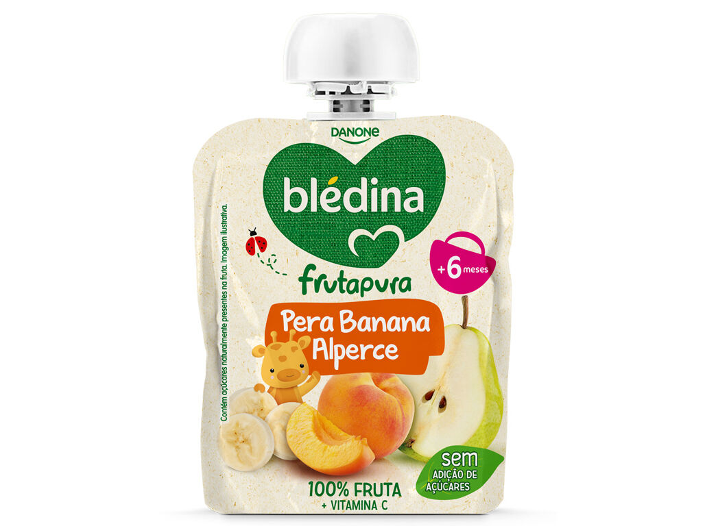 SAQUETA BLEDINA 100% P&Ecirc;RA BANANA E ALPERCE 85G