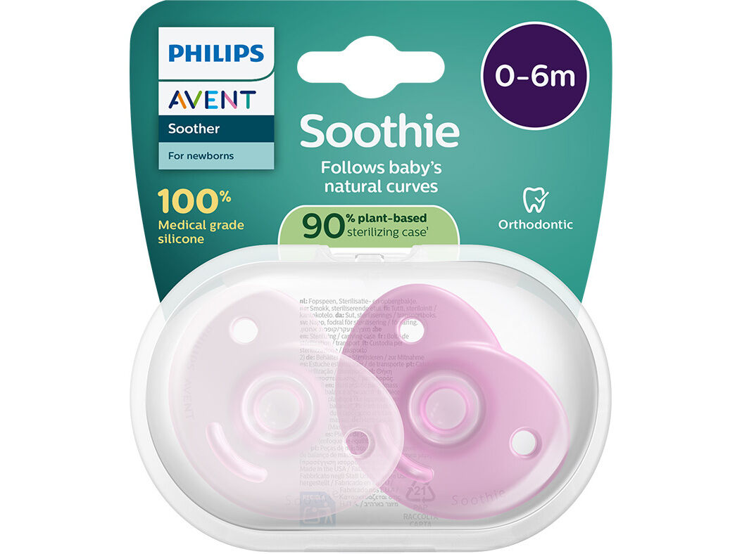 CHUPETA AVENT SOOTHIE 0-6M ROSA 2UN image number 0