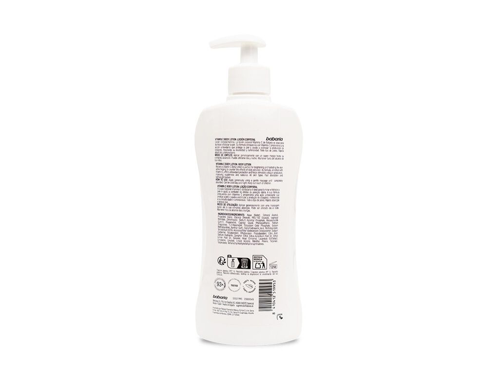 LEITE CORPORAL BABARIA VITAMINA C 400ML image number 1