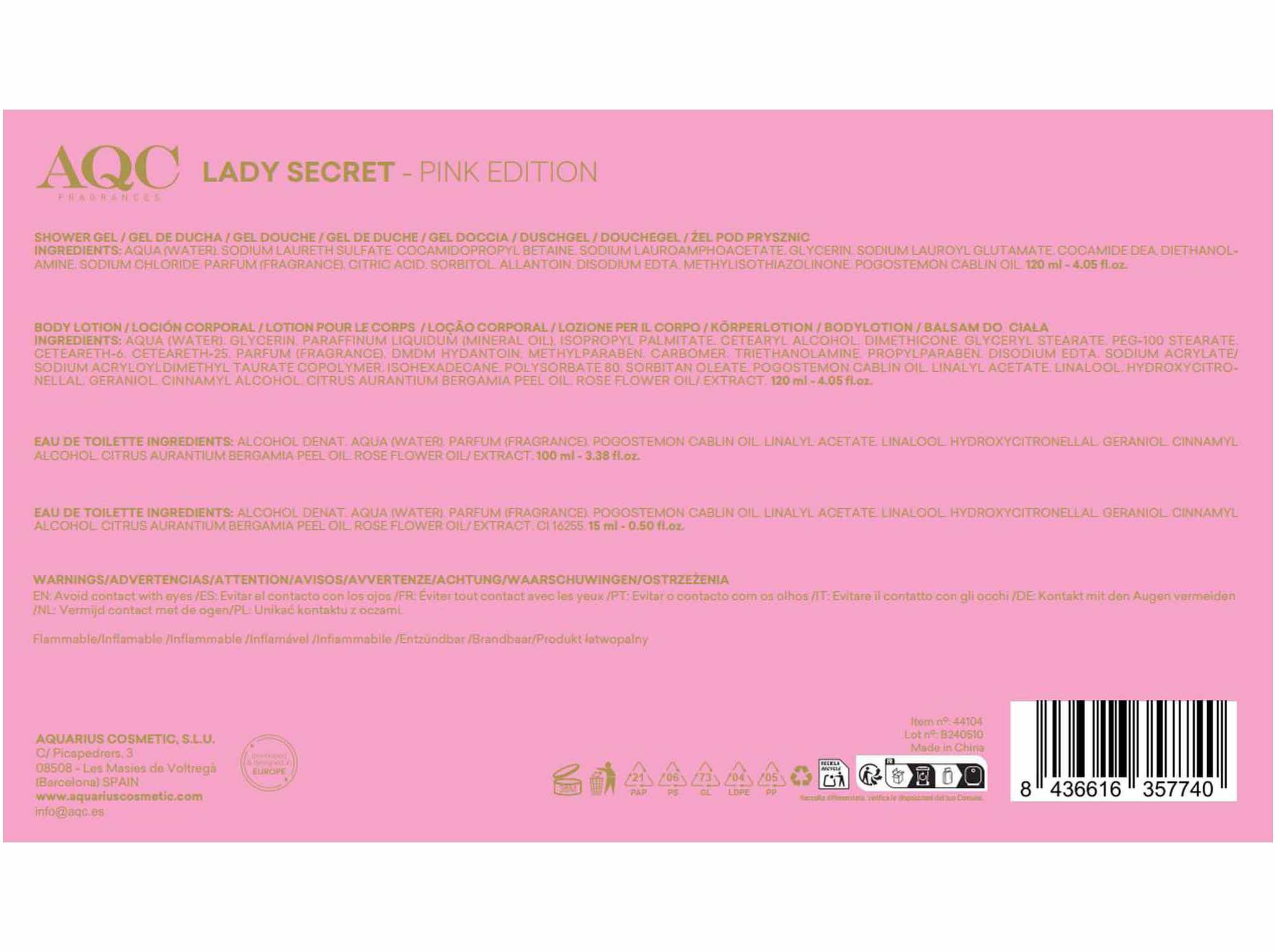 COFFRET AQC FRAGRANCES PINK EDITION image number 1