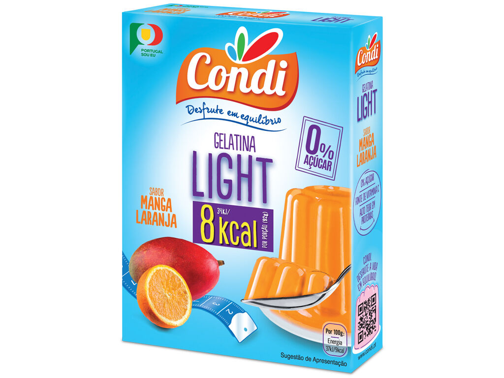 GELATINA CONDI MANGA LARANJA LIGHT 2X15G image number 0
