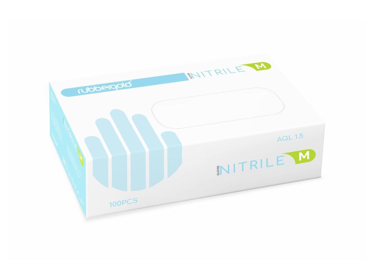 LUVAS RUBBERGOLD LUVAS NITRILO S/PO T-M 100UN