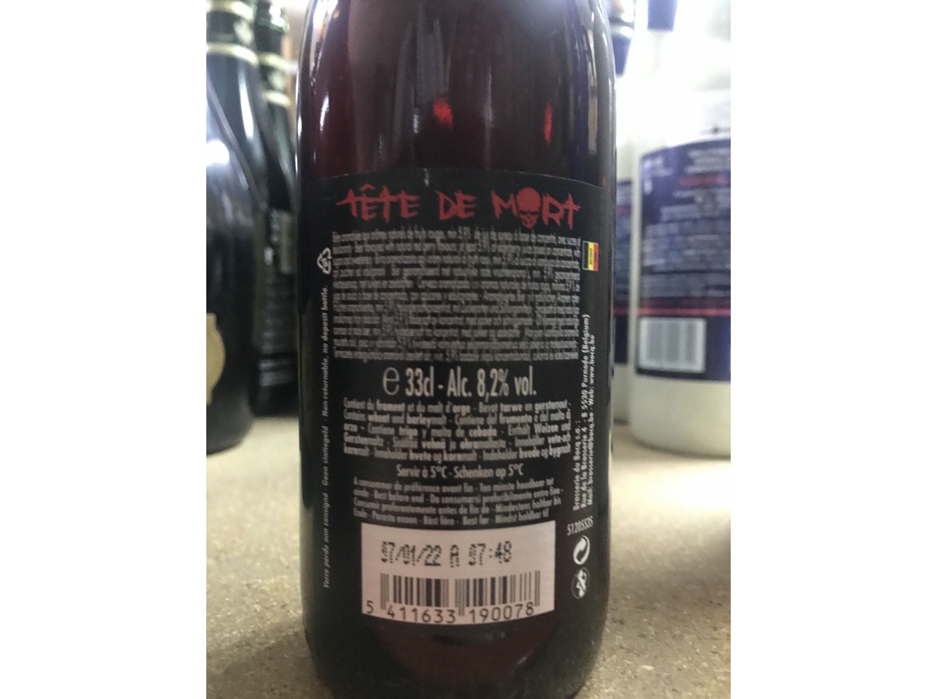 CERVEJA T&Eacute;TE DE MORT FRUITBEER 0.33L image number 1
