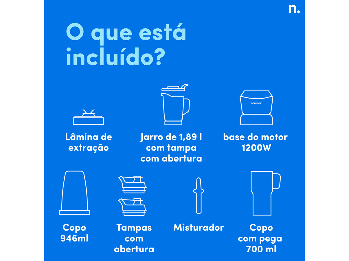 LIQUIDIFICADORA NUTRIBULLET NBF500DG 1200W image number 8