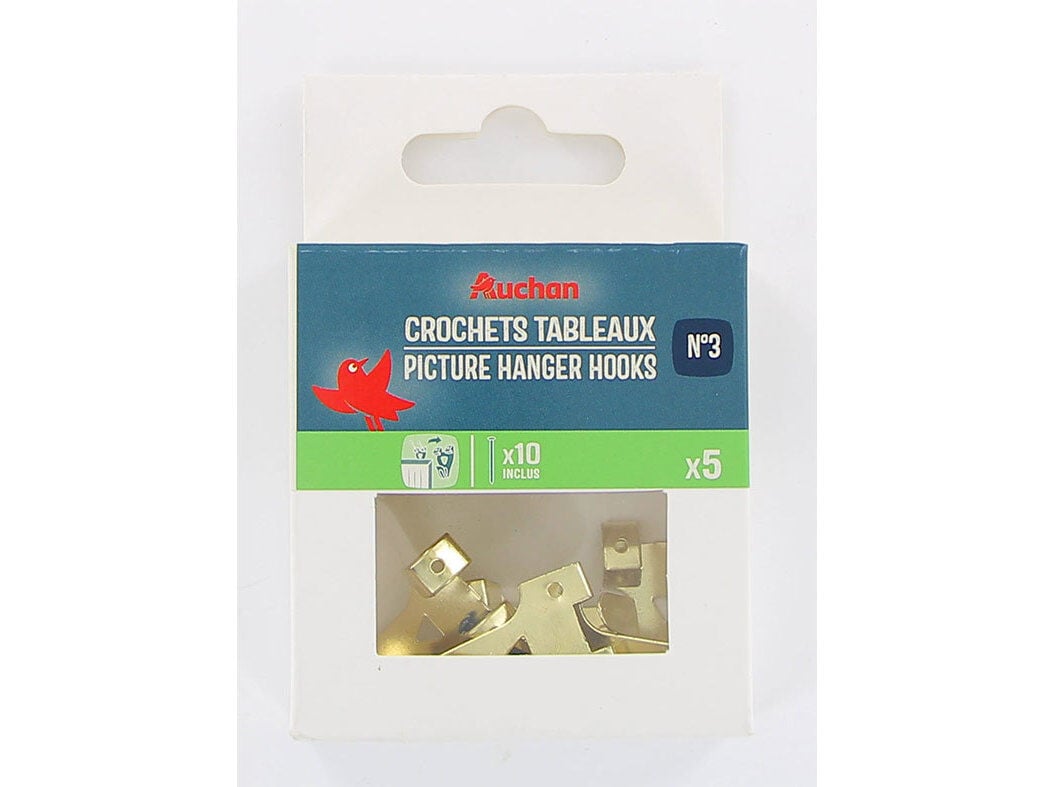 GANCHOS PARA QUADROS AUCHAN N&ordm;3 5 PE&Ccedil;AS image number 0