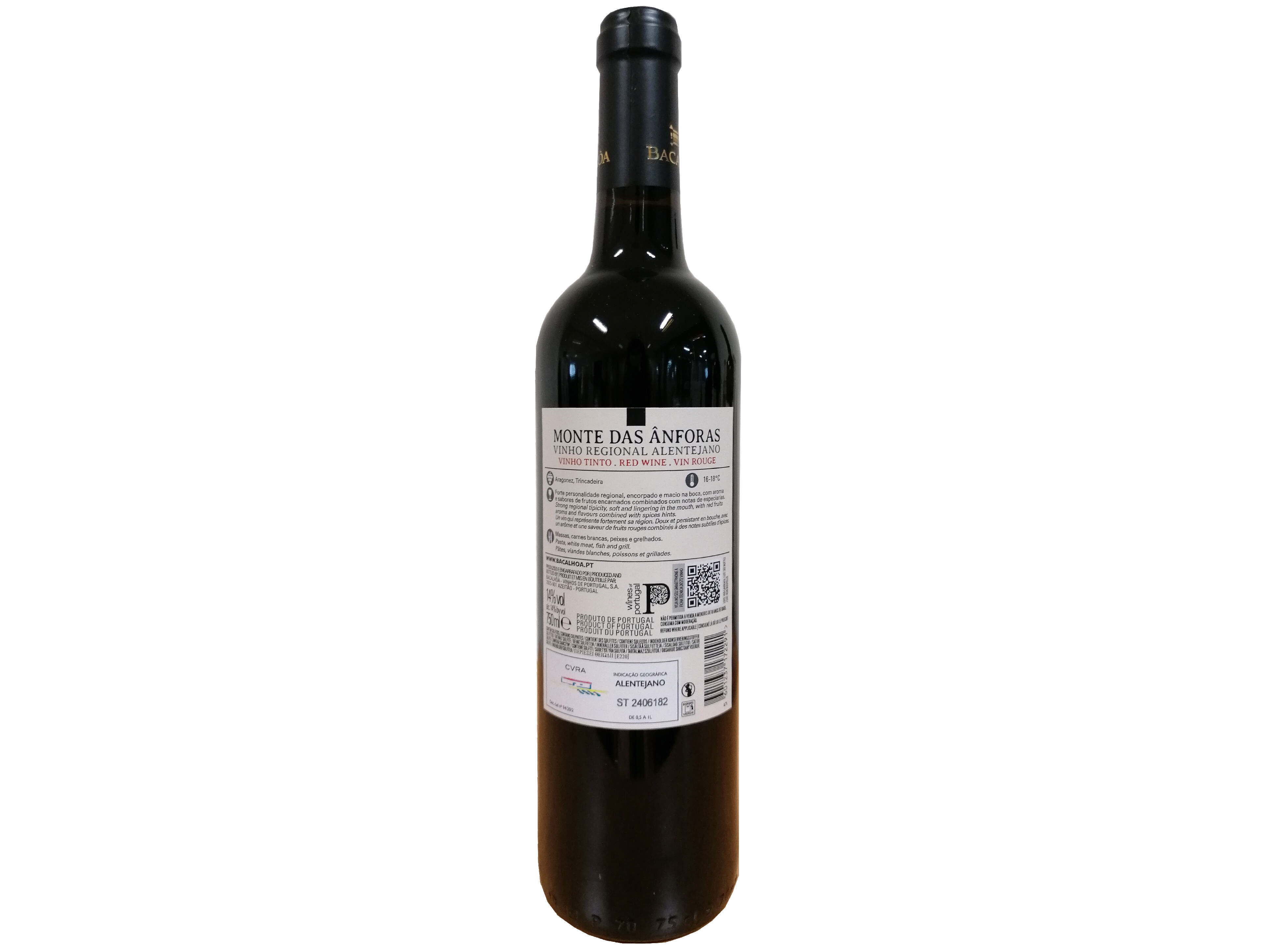 VINHO TINTO MONTE DAS ANFORAS ALENTEJO 0.75L image number 1