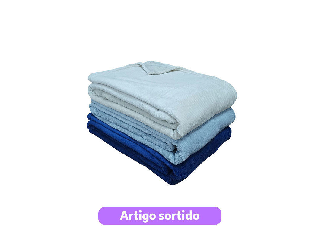 COBERTOR CORAL ACTUEL 180GSM 180X220CM CORES SORTIDAS