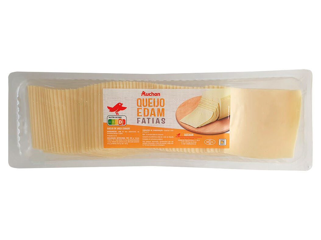 QUEIJO EDAM AUCHAN BARRA FATIADO KG