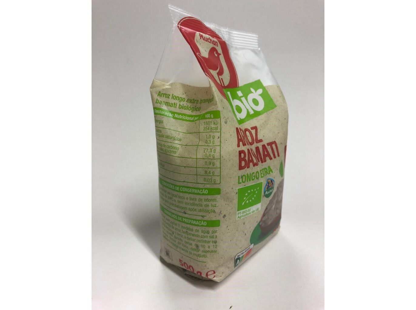 ARROZ BASMATI AUCHAN BIO CULTIVAMOS BOM LONGO EXTRA 500G image number 1
