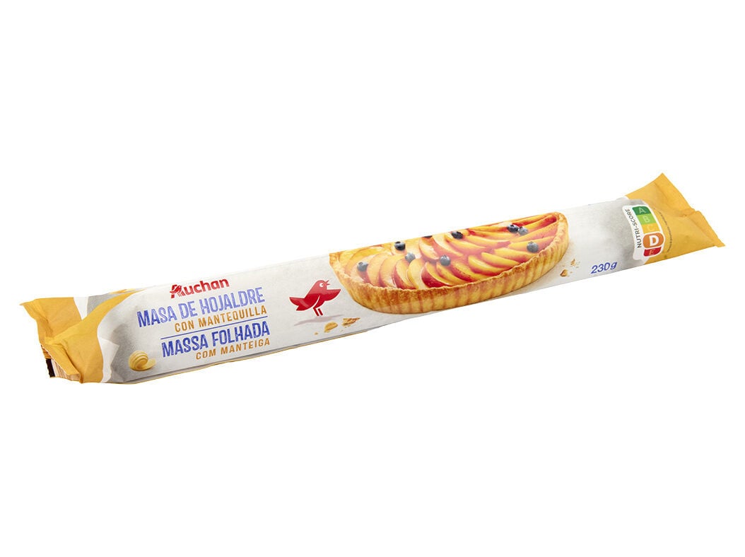 MASSA FOLHADA COM MANTEIGA AUCHAN 230 G image number 1