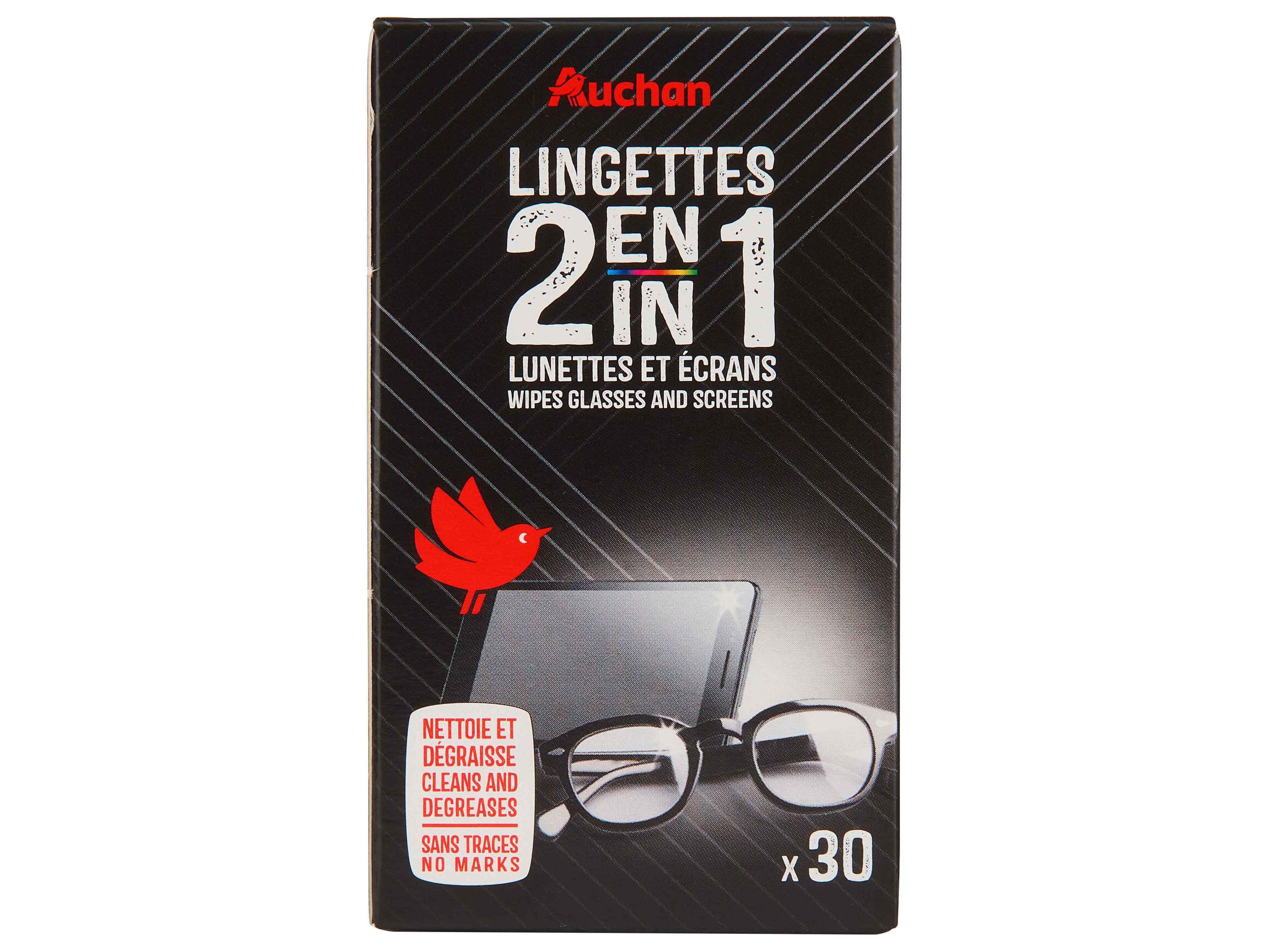 TOALHITAS &Oacute;TICAS AUCHAN DESENGORDURANTES 2 EM 1 30UN