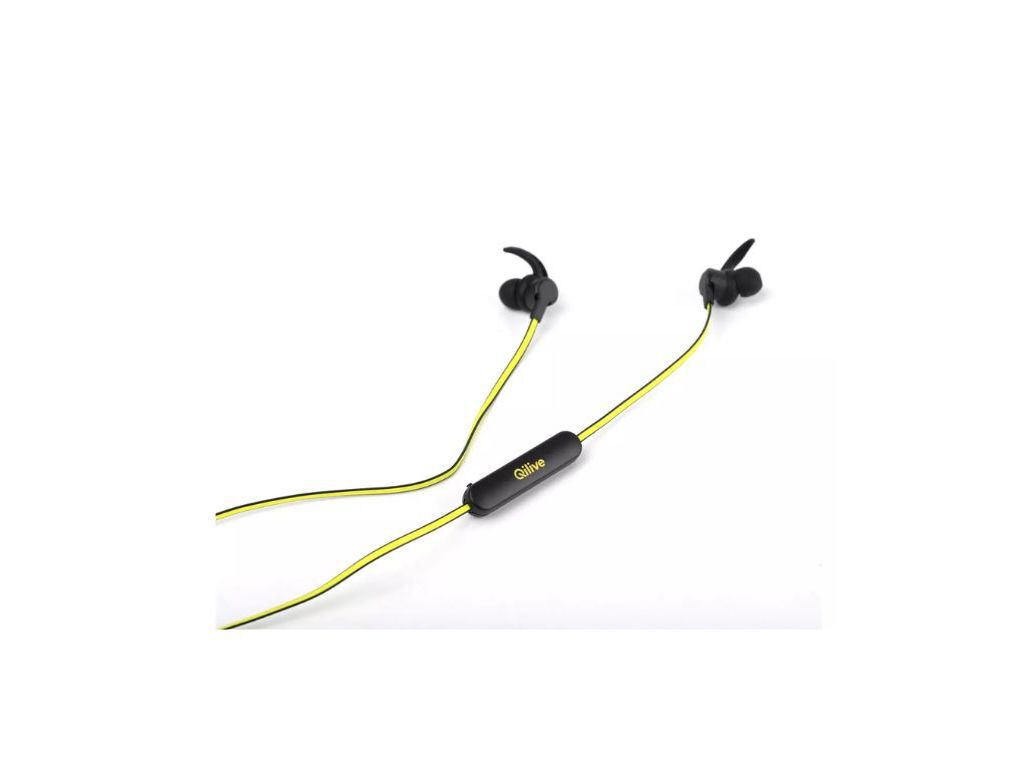 AURICULARES BLUETOOTH QILIVE Q.1668 SPORT PRETO/AMARELO image number 1