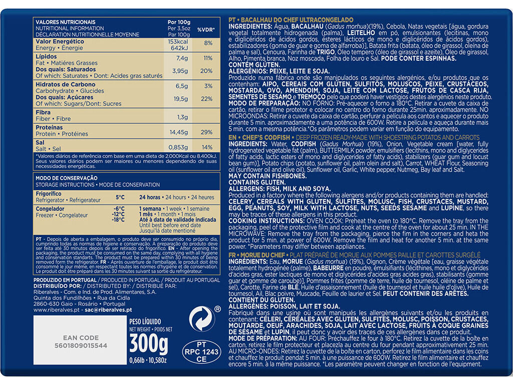 BACALHAU DO CHEF RIBERALVES 300G image number 1