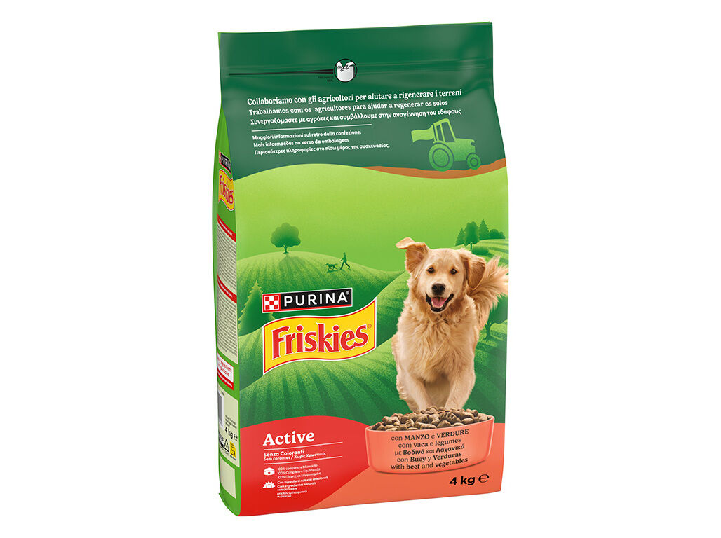 RA&Ccedil;&Atilde;O PARA C&Atilde;O FRISKIES ACTIVE COM VACA 4KG image number 1
