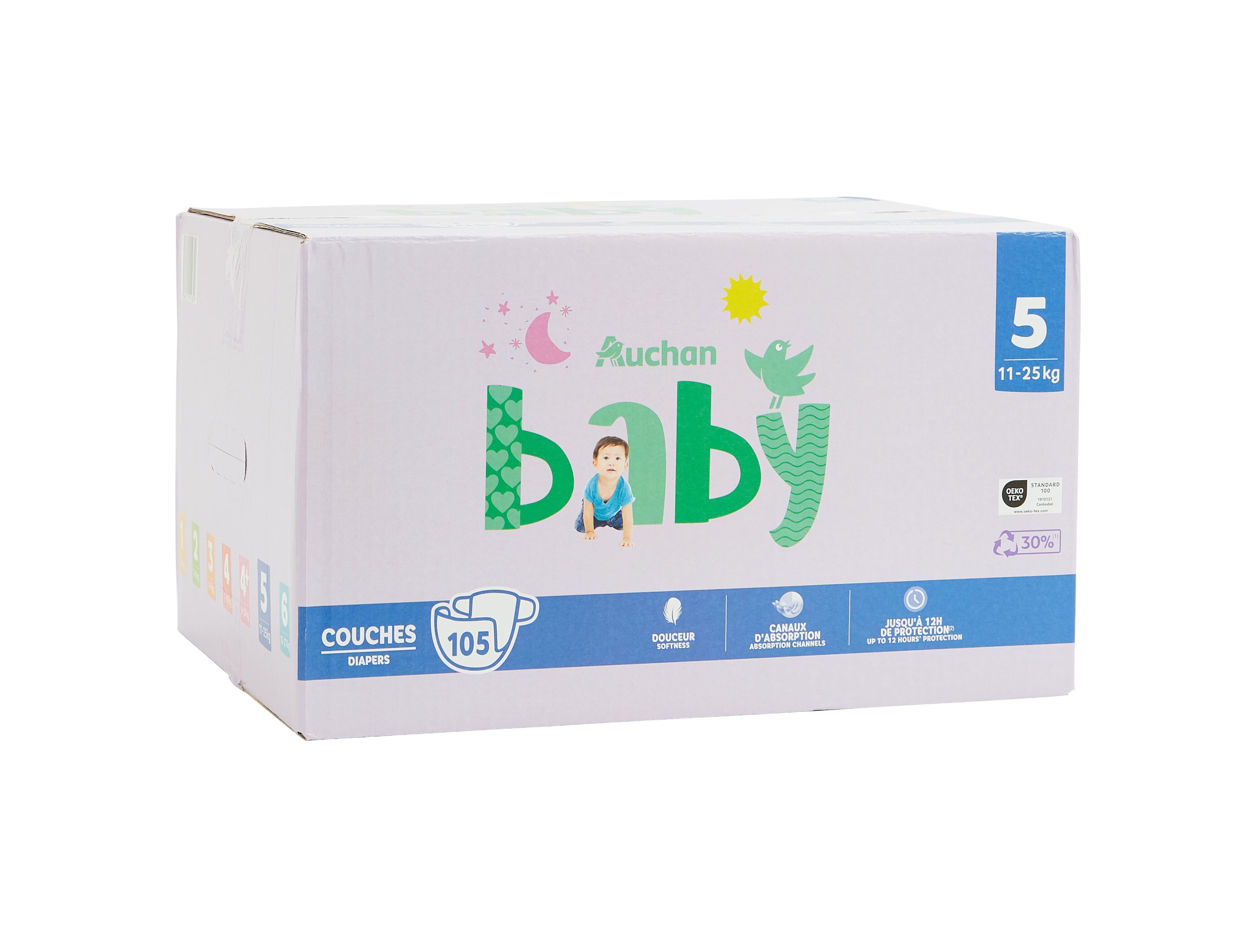 FRALDAS AUCHAN BABY T5 11-25KG 105UN image number 2