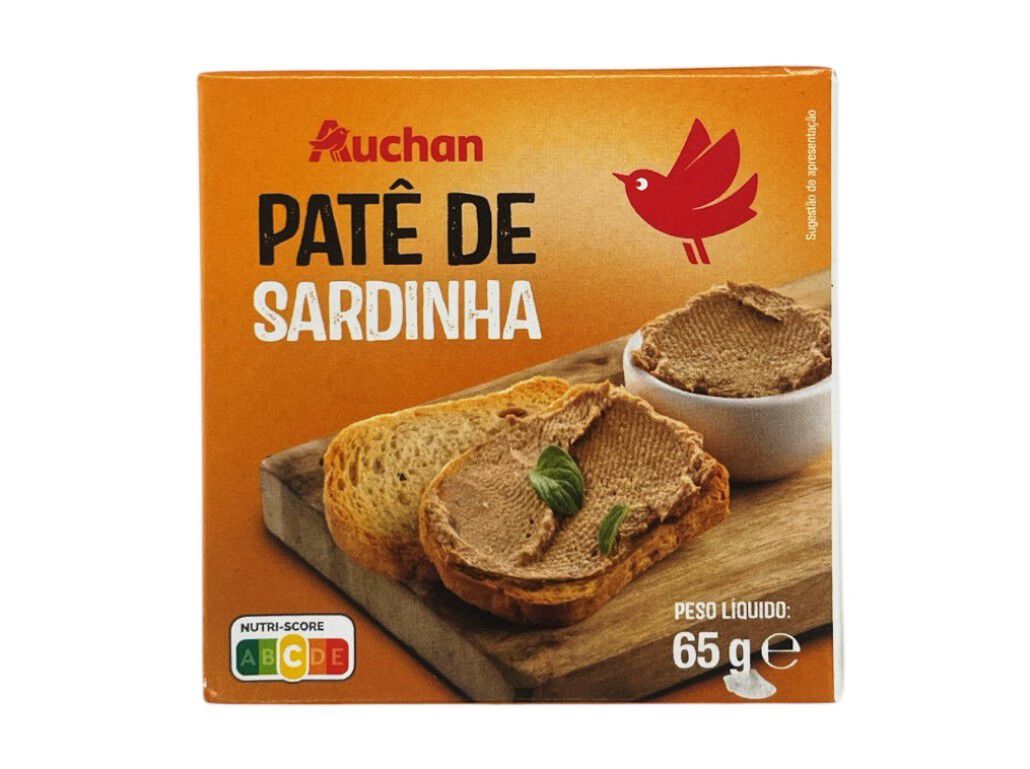 PAT&Ecirc; SARDINHA AUCHAN 65G image number 0