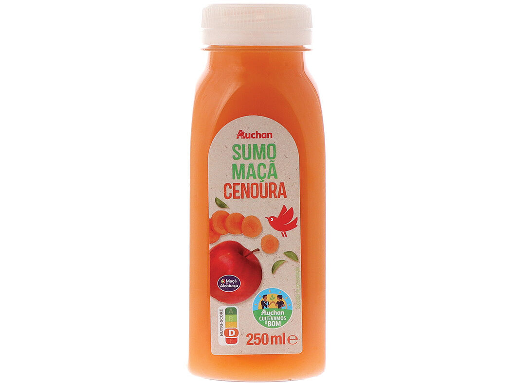 SUMO MA&Ccedil;&Atilde; CENOURA AUCHAN CULTIVAMOS O BOM 250ML image number 0