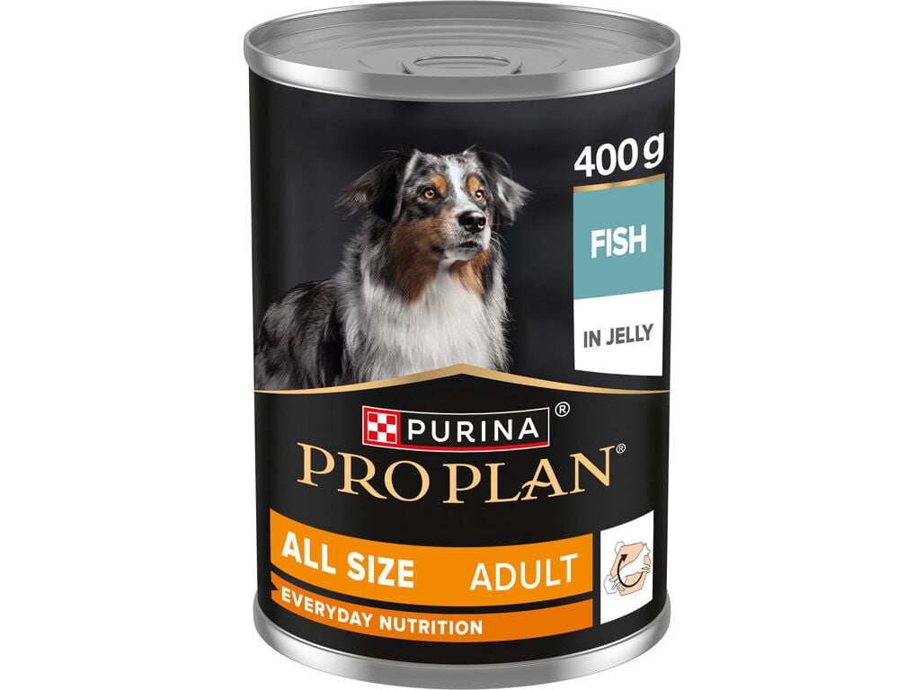 COMIDA H&Uacute;MIDO C&Atilde;O PRO PLAN ALL SIZE PEIXE 400G image number 0