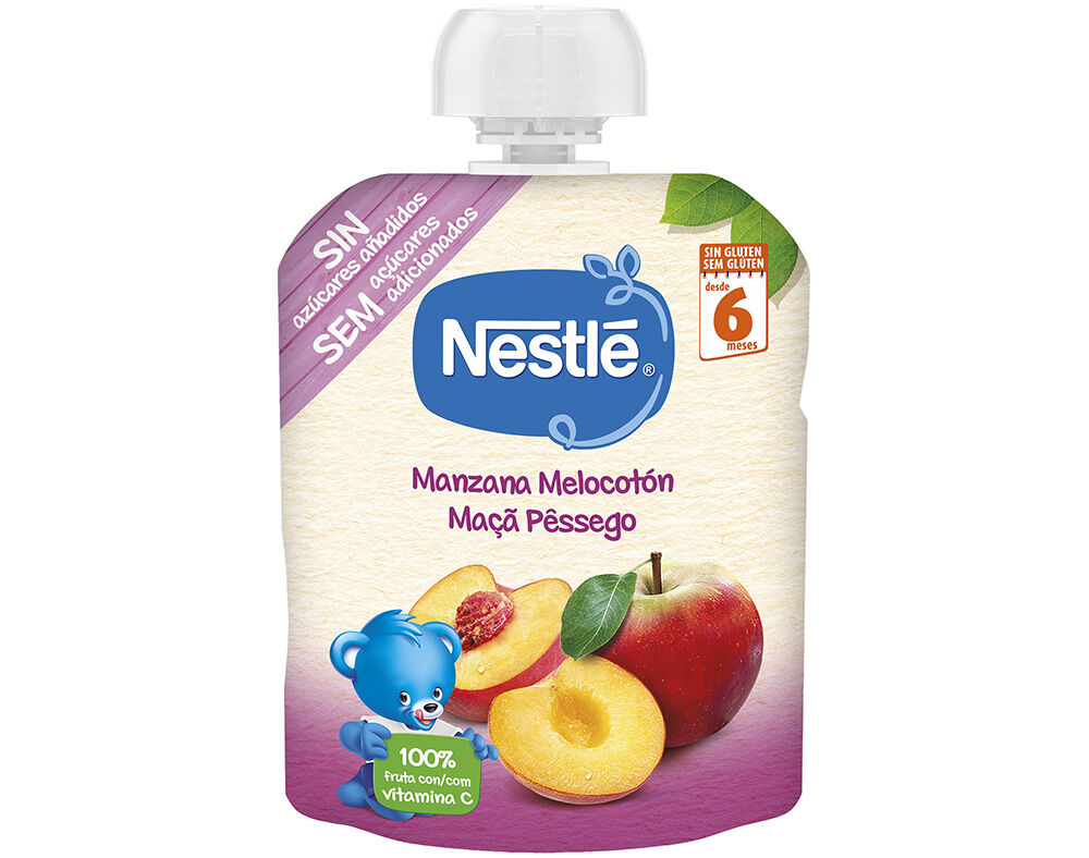 PACOTINHO FRUTA NESTL&Eacute; MA&Ccedil;&Atilde; E PESSEGO 90G