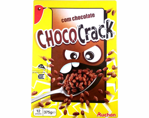 CEREAIS AUCHAN CHOCO CRACK ARROZ TUFADO CHOCOLATE 375G image number 0