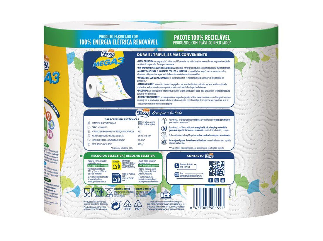 ROLO DE COZINHA FOXY MEGA3 COMPACTO 2F 2=6R image number 1