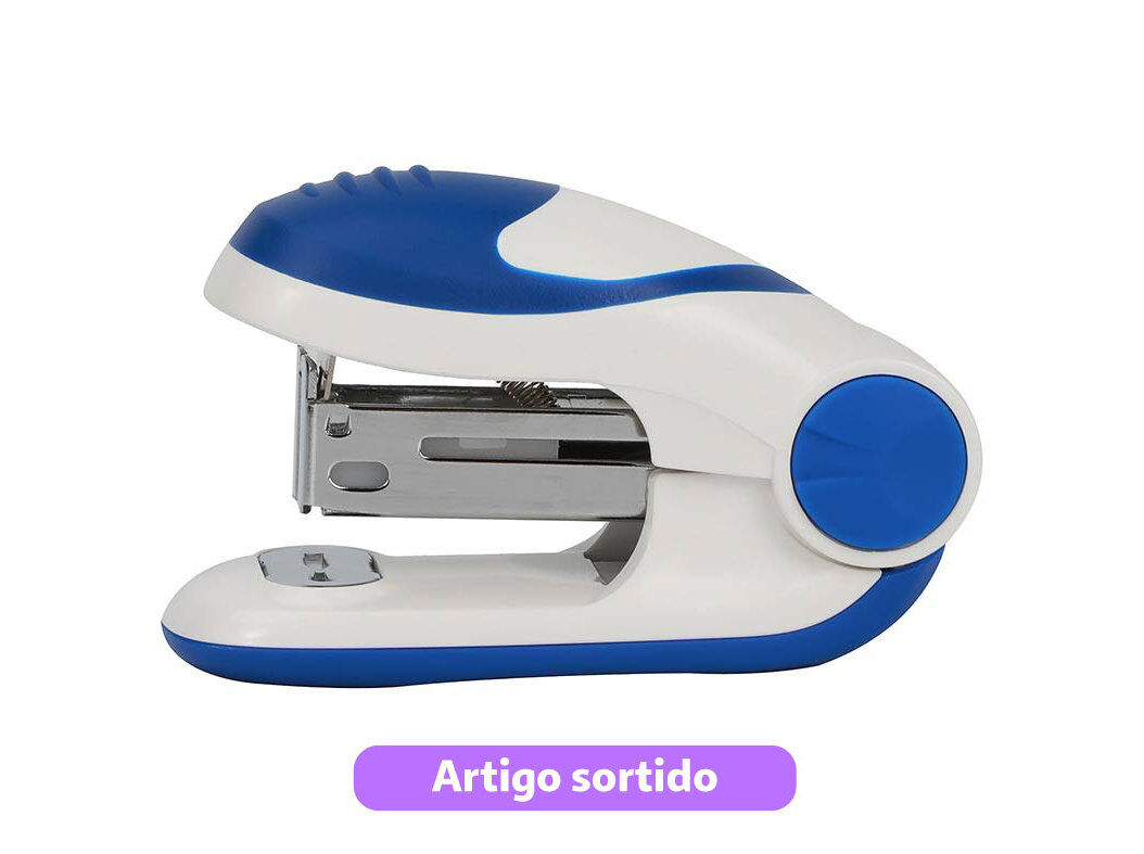 CONJUNTO DE MINI AGRAFADOR 24/6-26/6 AUCHAN E CAIXA COM 400 AGRAFOS CORES SORTIDAS image number 5