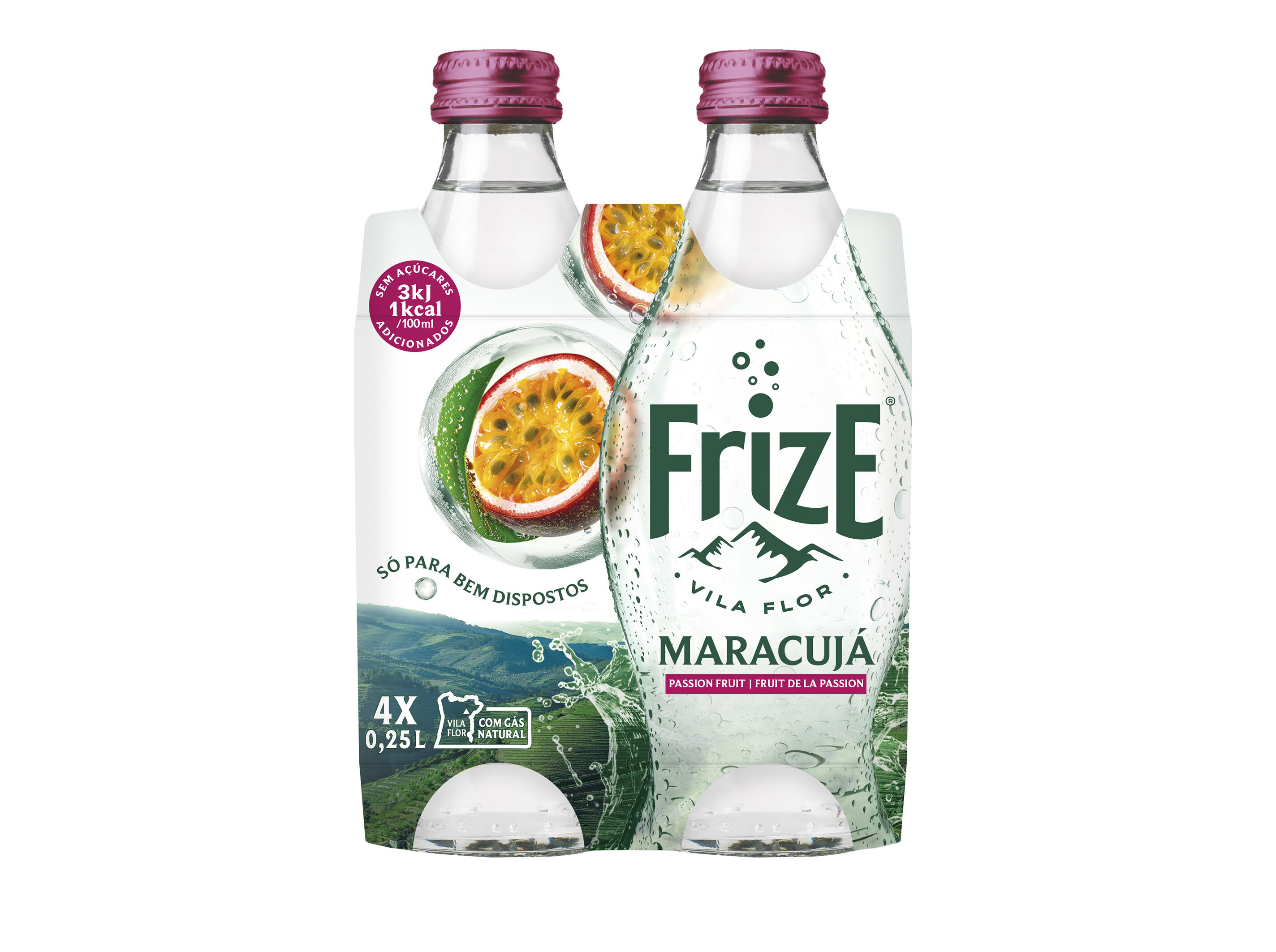 BEBIDA FRIZE COM G&Aacute;S MARACUJ&Aacute; 4X0.25L image number 1