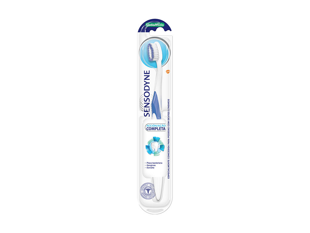 ESCOVA SENSODYNE DE DENTES A&Ccedil;&Atilde;O COMPLETA M&Eacute;DIA UN image number 0