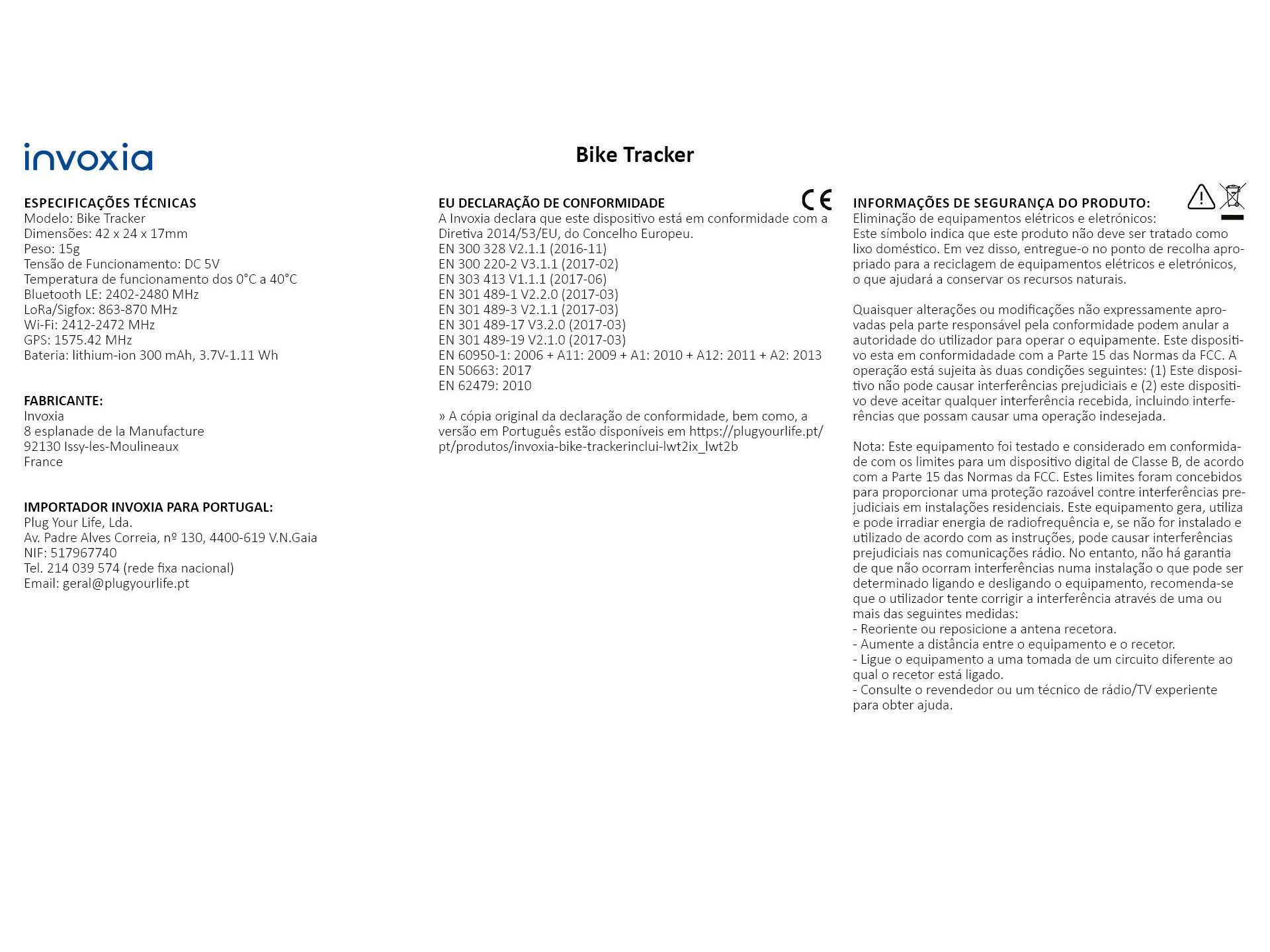GPS TRACKER BIKE INVOXIA IX_LWT2B 1 ANO image number 4