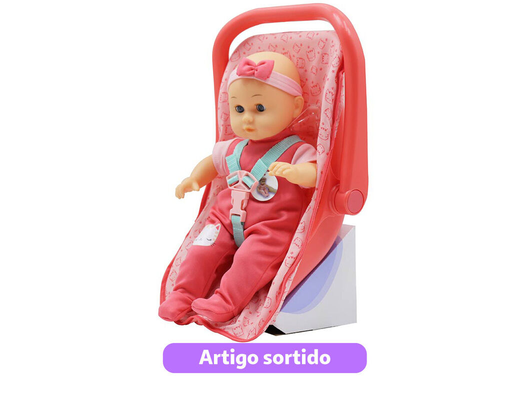 BONECO BEB&Eacute; COM OVO ONE TWO FUN 35CM MODELOS SORTIDOS image number 1