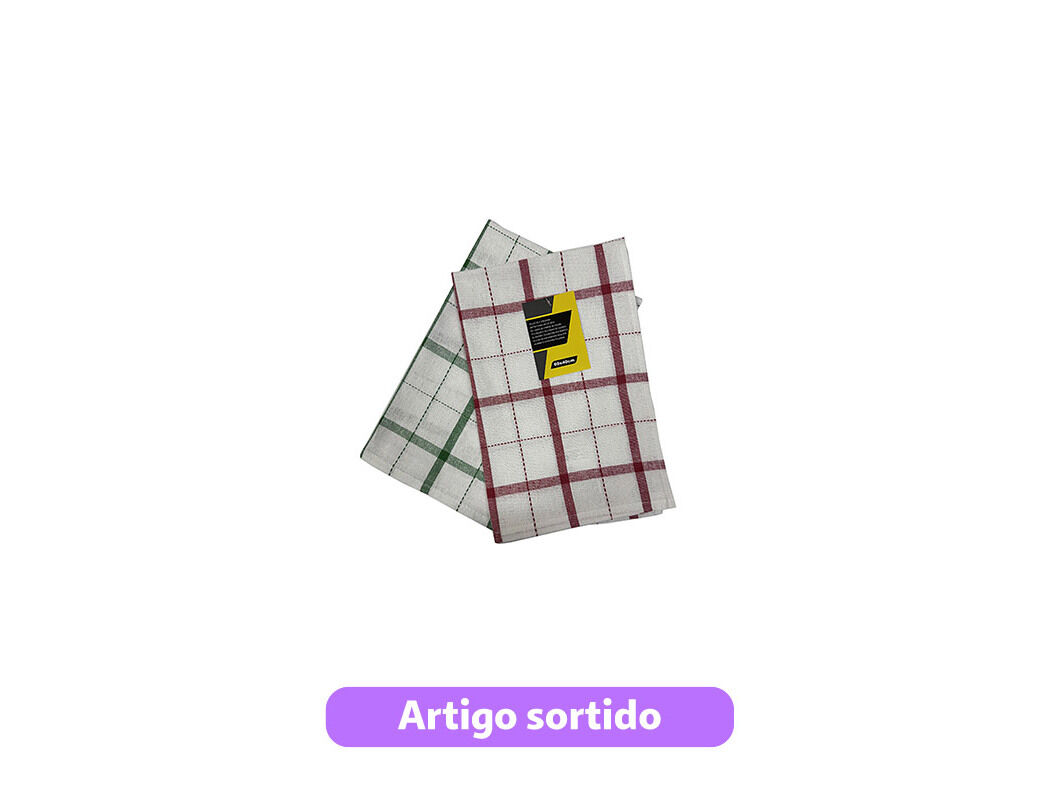 CONJUNTO DE 2 PANOS DE LOI&Ccedil;A 60X40CM CORES SORTIDAS
