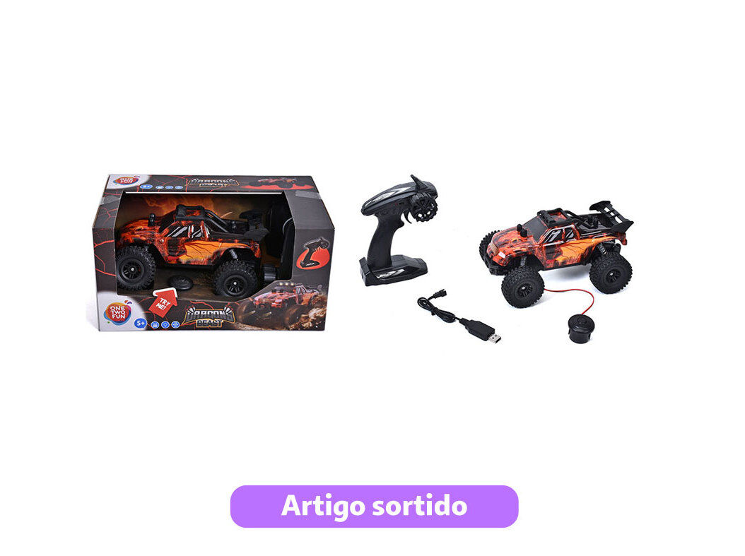 CARRO R/C ONE TWO FUN 2.4 G 1/18 BEAST DRAGON MODELOS SORTIDOS image number 0