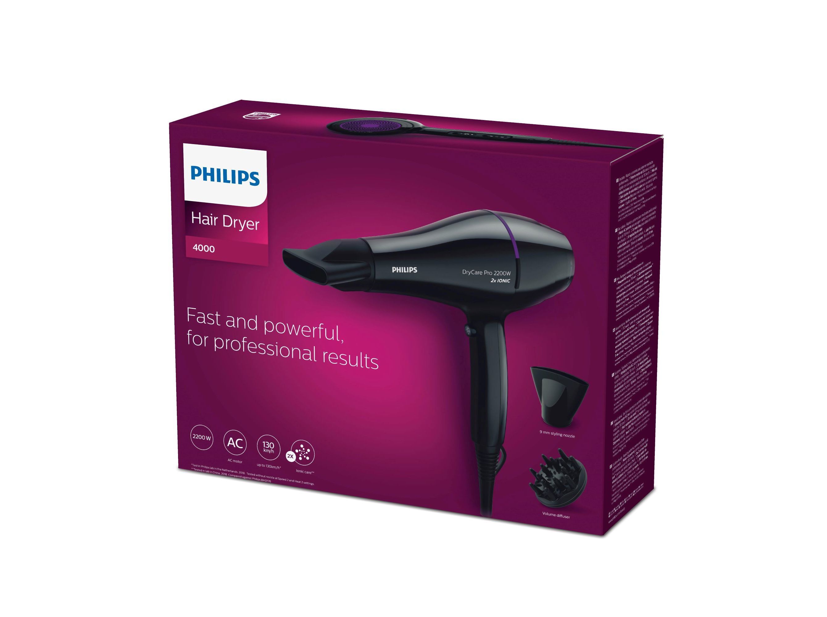 SECADOR DE CABELO PHILIPS BHD274/00 DRYCARE PROFISSIONAL 2200W image number 7