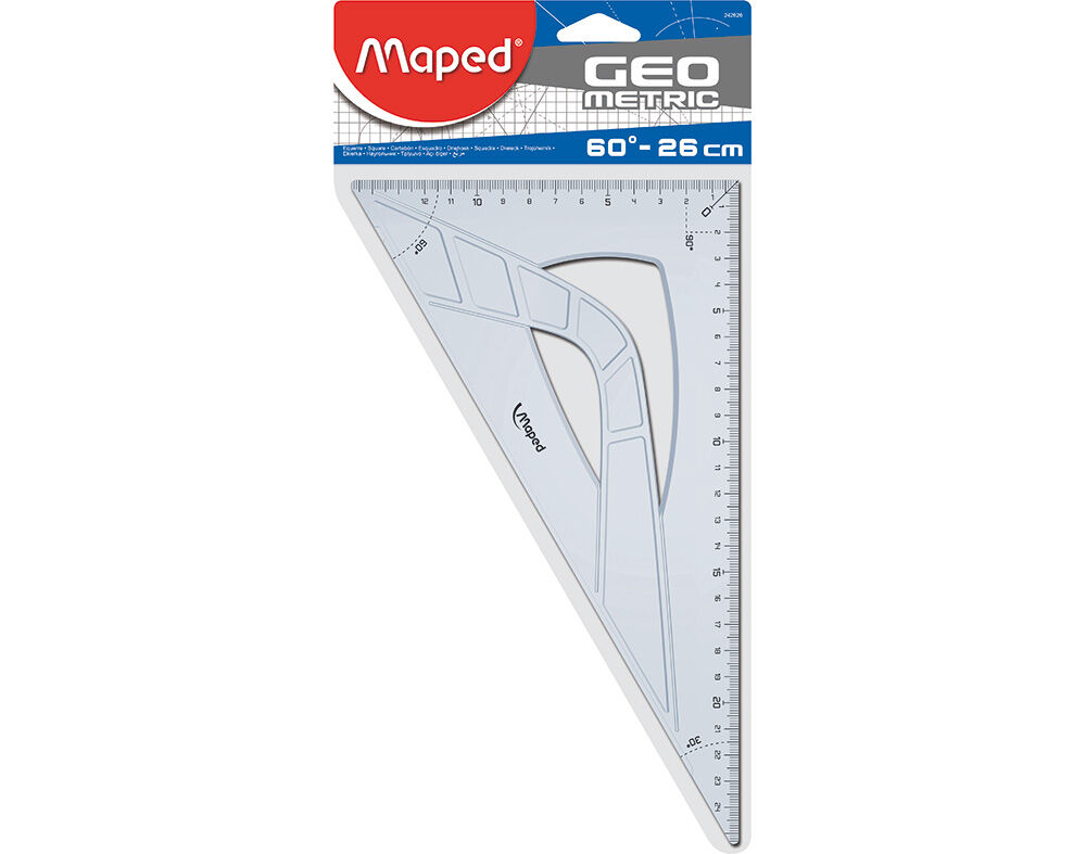 ESQUADRO GEOMETRIC MAPED 60&ordm; / 26CM