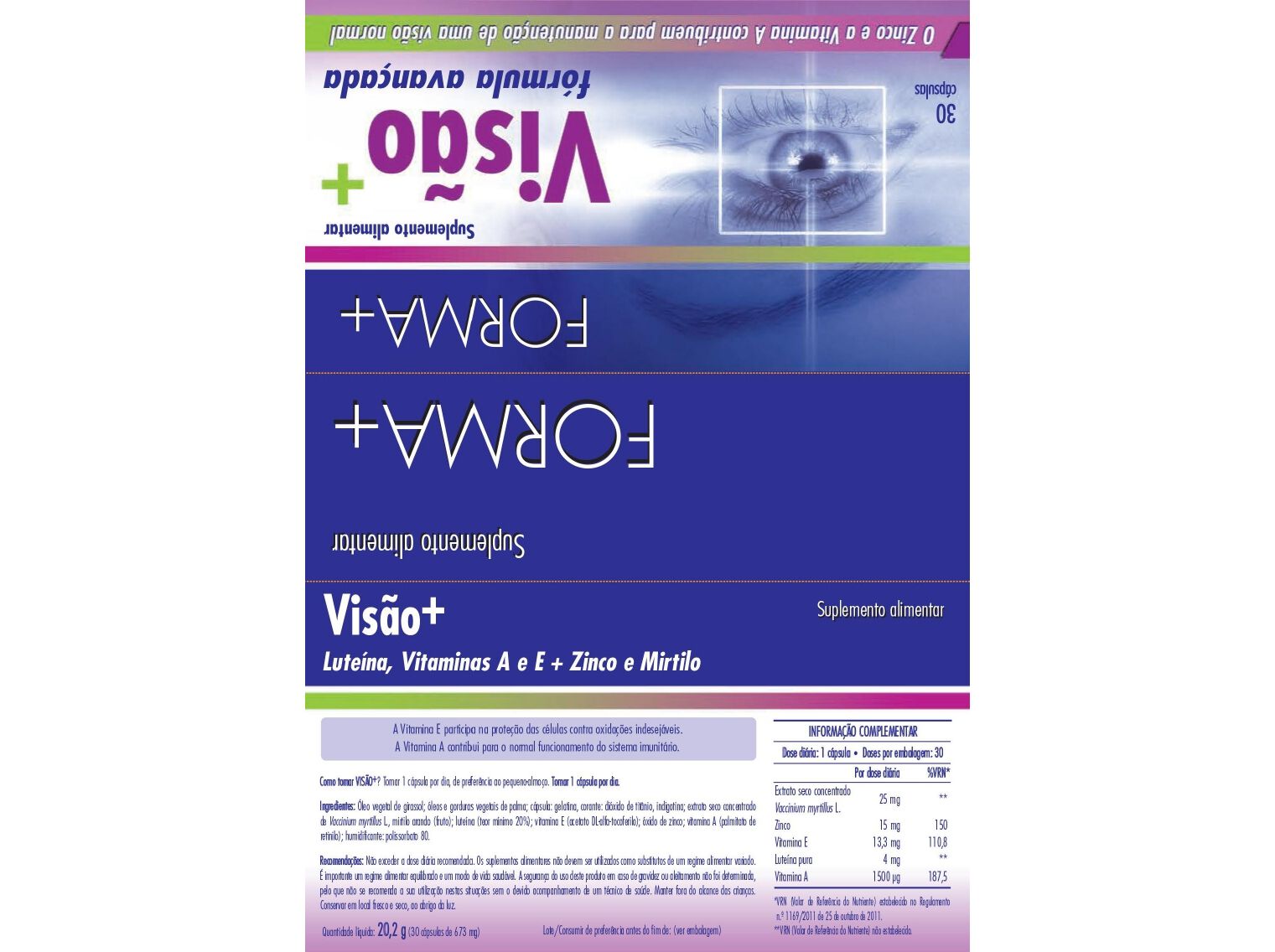 SUPLEMENTO FORMA+ VIS&Atilde;O + 30 CAPS image number 1