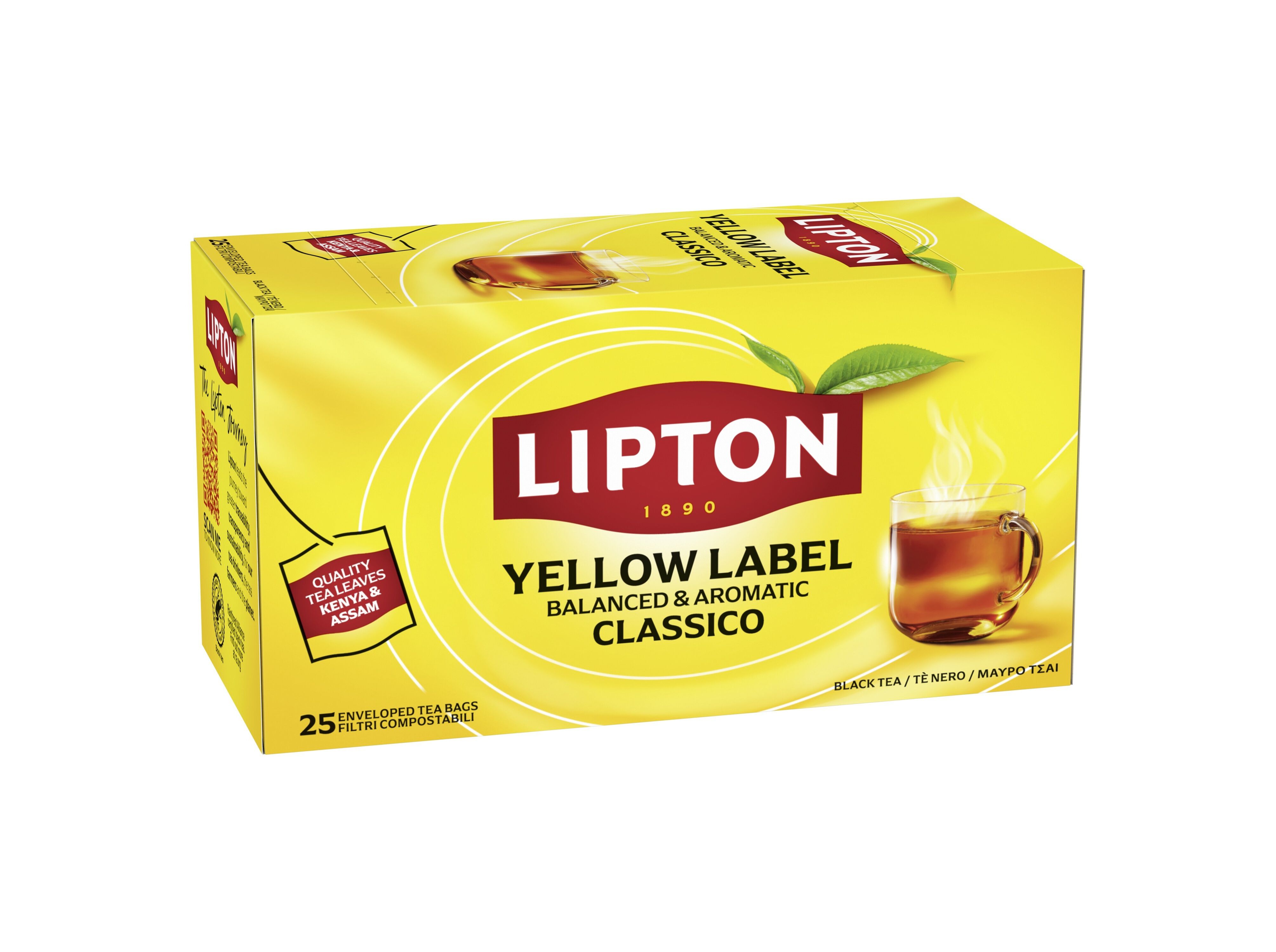 CH&Aacute; PRETO LIPTON YELLOW LABEL 25 SAQ