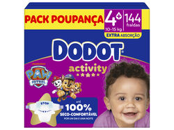Fraldas Dodot Activity Extra Box T4 144 un
