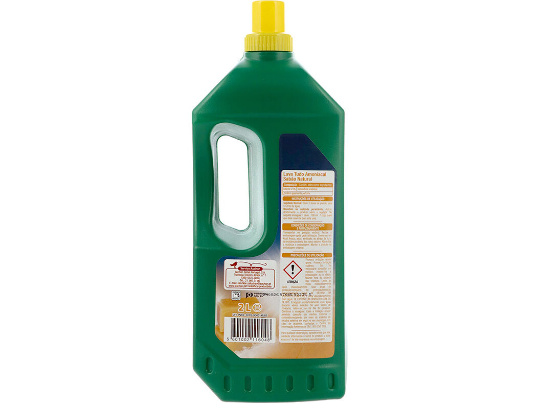 LAVA TUDO AUCHAN AMONIACAL SAB&Atilde;O NATURAL 2L image number 1