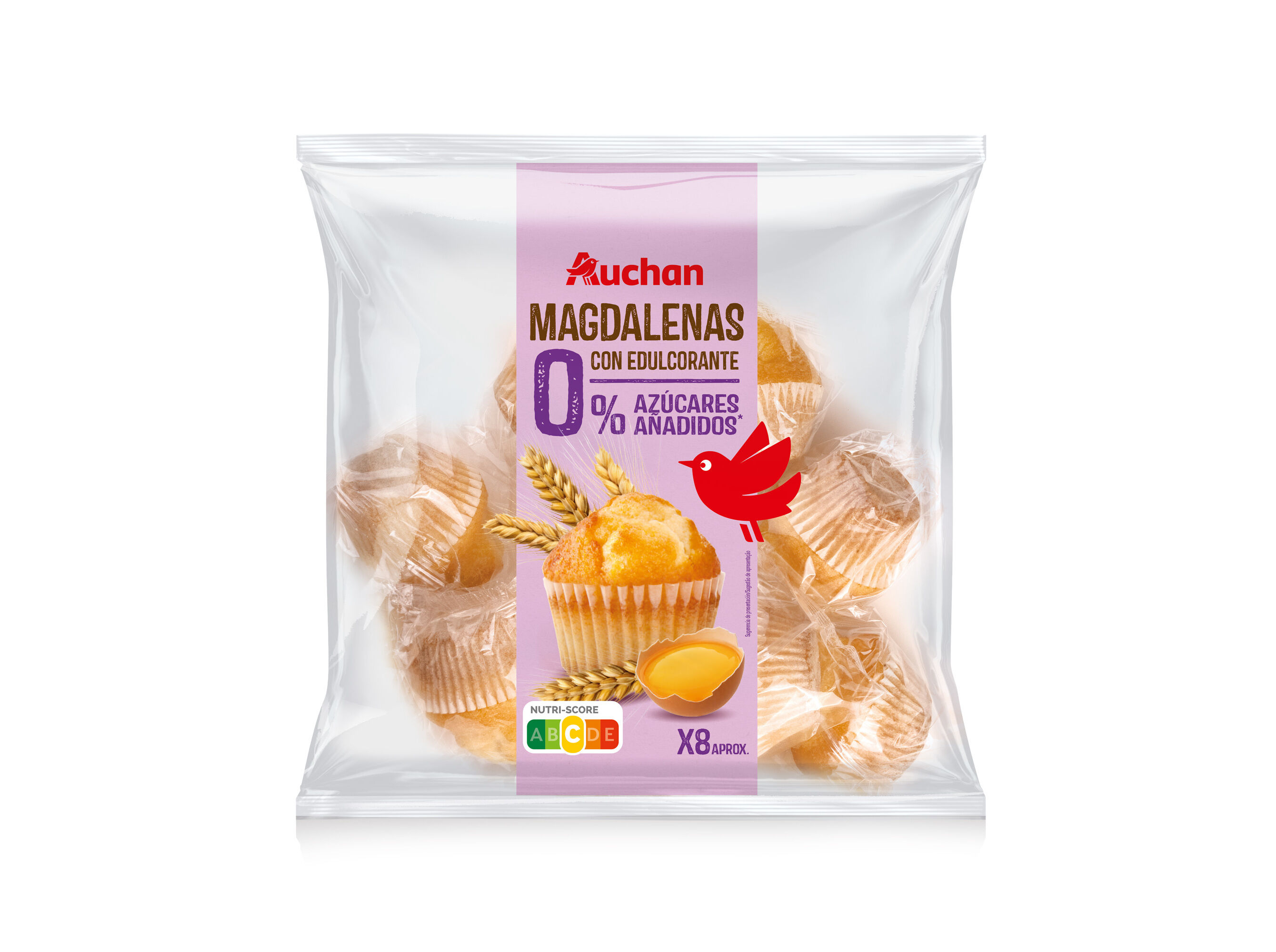 MADALENAS AUCHAN SEM A&Ccedil;&Uacute;CAR 240G